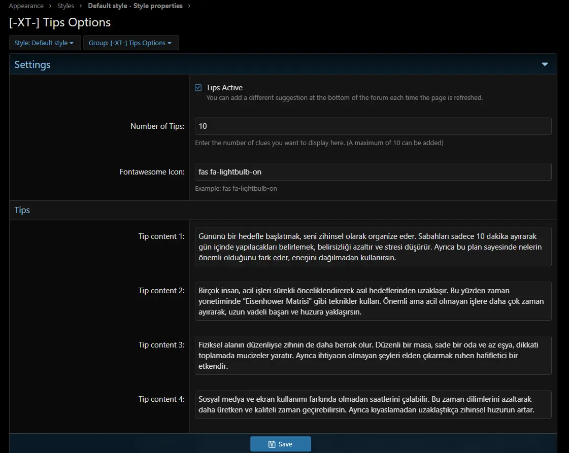 XF 2.3 - [XT] Tips 1.0.0 | Society french modding