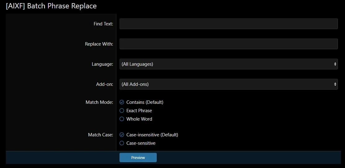 XF 2.2 / 2.3 - AIXF Batch Phrase Replace 2.0.8 | Society french modding